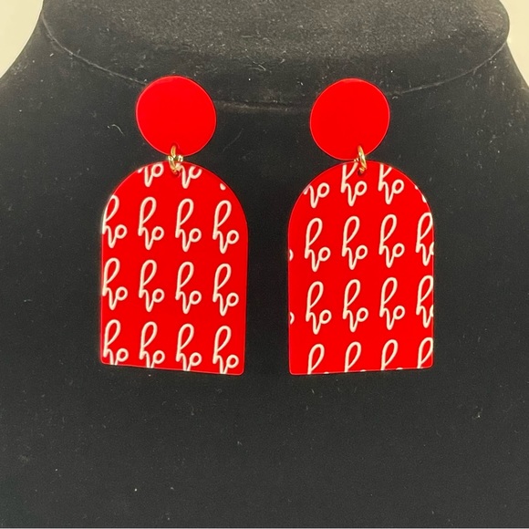 🎄HO HO HO Earrings - Acrylic - New Boutique - Picture 4 of 4